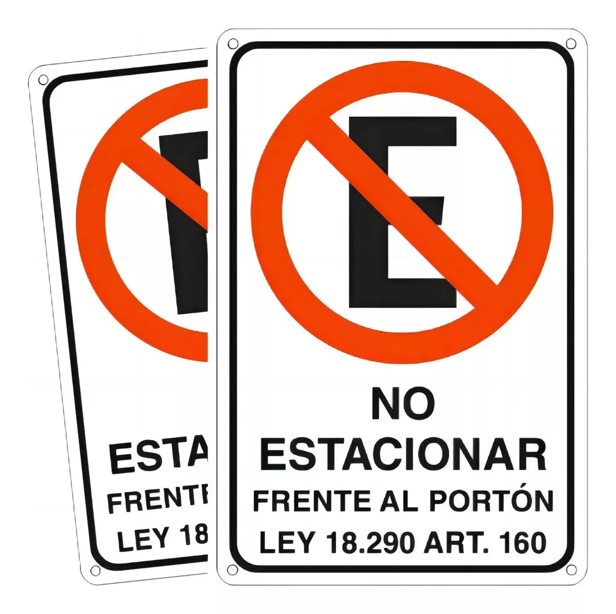 señaletica no estacionar frente al porton